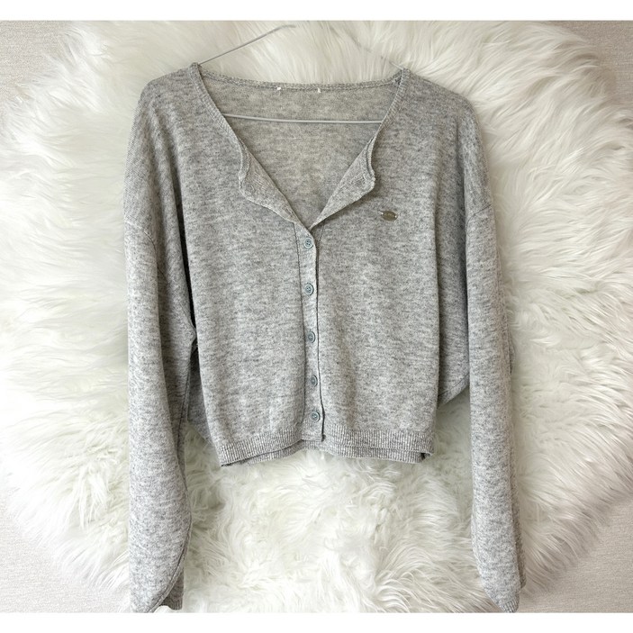[여성 크롭 가디건]아방핏 니트 린넨가디건 라운드넥 데일리룩