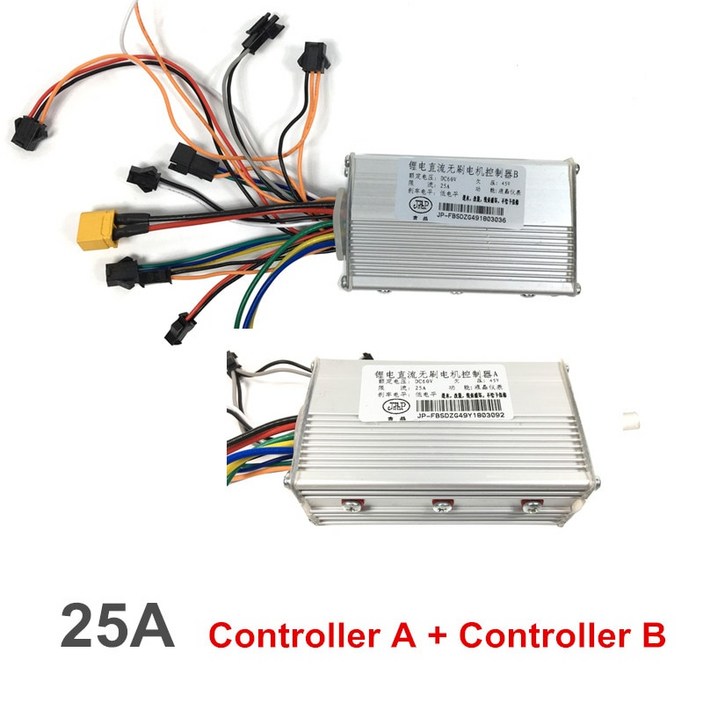 알콘듀얼 JP 60V 25A 37A 전기 스쿠터 컨트롤러 전기 보드 디스플레이 60V 듀얼 모터 전기 스쿠터 USEFOR FLJ 스쿠터, 25A Controller A B