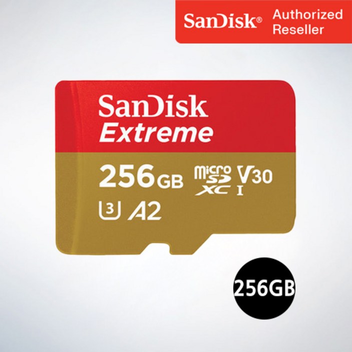 샌디스크익스트림프로 샌디스크 마이크로 SD카드 SDXC Extreme 익스트림 QXAV 256GB