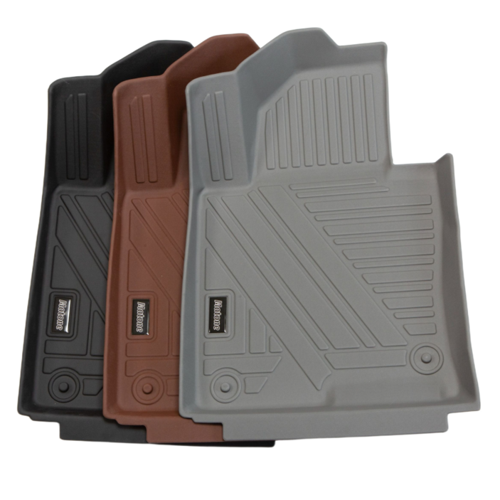 매트원 TPE 자동차 바닥 매트 블랙 브라운 그레이, 블랙, 기아카니발4세대  9인승