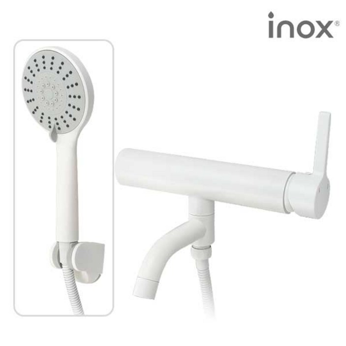 아이녹스 욕실 욕조 샤워기 수전 JTC600WH 화이트, 1개