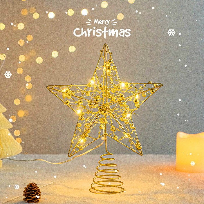 크리스마스 트리 탑 별 꼭대기별 대형 장식별