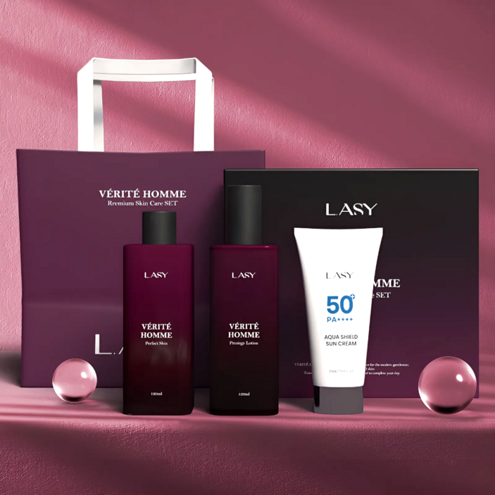 래시 남자스킨로션 베리테옴므 프리미엄 향기좋은 남성화장품세트 GIFT SET, 1세트