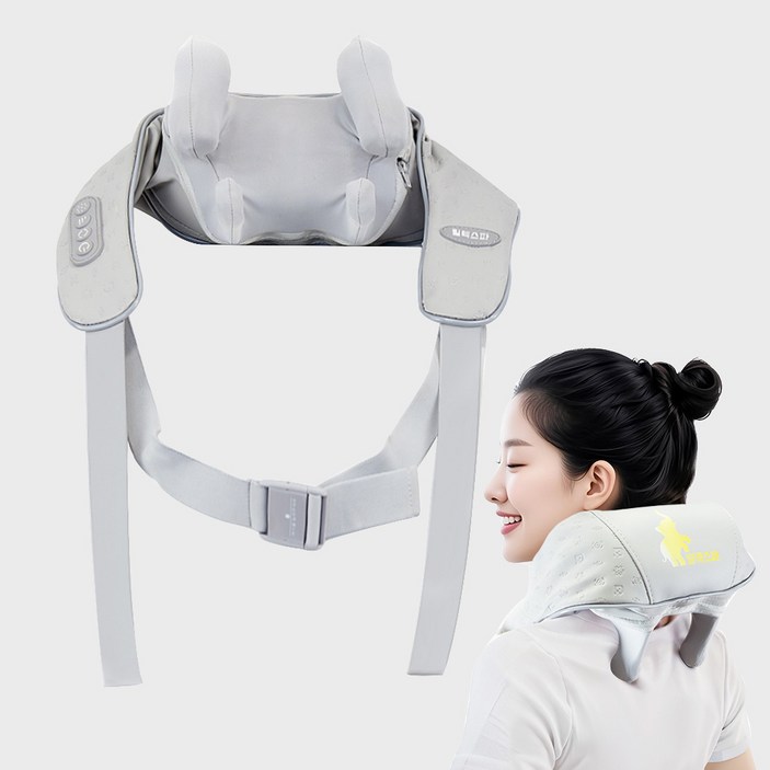 릴렉스파 목어깨 마사지기 3D텐션 목어깨 안마기, 그레이