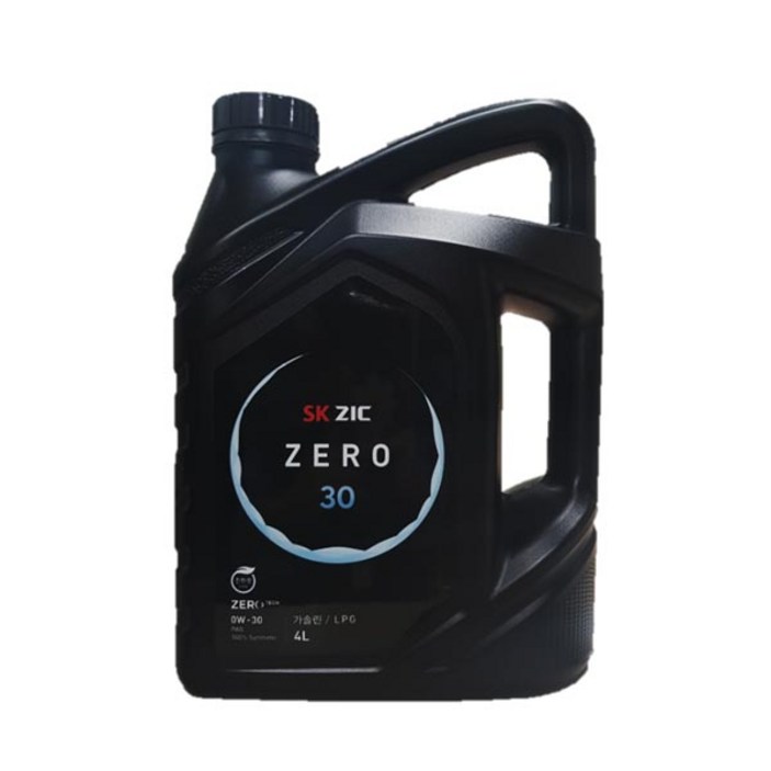 ZIC ZERO 0W30 4L 가솔린 엔진오일, 1개, 지크 ZERO 0W30가솔린4L, 0w30
