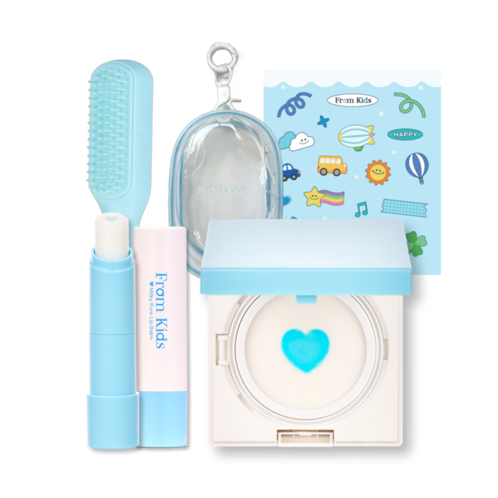 프리미엄프롬키즈 컬러풀 세트 2종 유아 어린이 초등 화장놀이 뷰티 메이크업 선물, 1개, 밀키세트