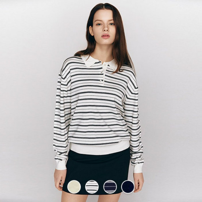 지오다노 355513 14gg 버튼 넥 니트 스웨터 555550