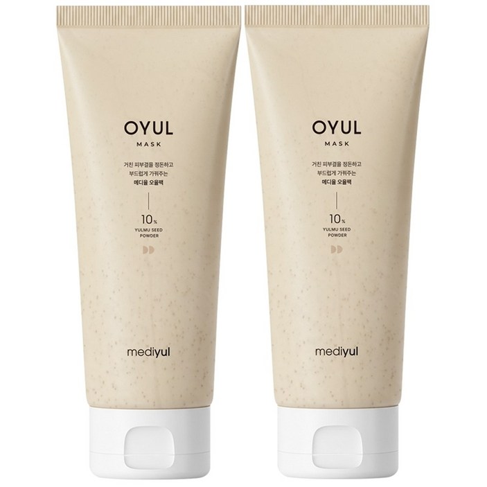 메디율 율무팩 미백 워시오프팩 모공 피지 기미 피지흡착 모공축소 피지제거 진정 수분 곡물 팩, 2개, 1개입