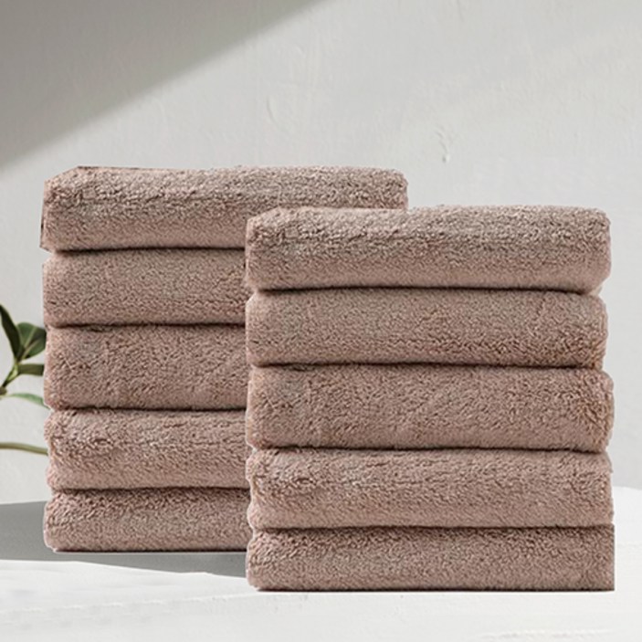 집생활연구소 호텔식 수건 200g 40수 코마사 샌드베이지 10개, 샌드베이지, 10개
