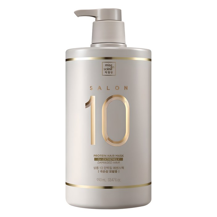미쟝센 살롱10 단백질 에센스 헤어팩 손상 모발용, 990ml, 1개