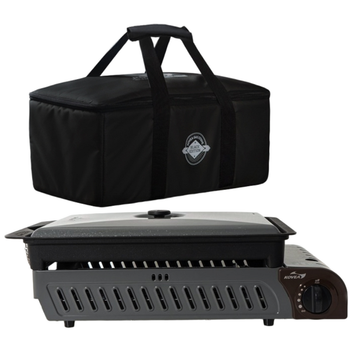 코베아 구이바다 블랙에디션 L 4-5인용 캠핑 / 프리미엄 다이아몬드 코팅 / KGG-1304CDC 캠핑 버너 그릴 부루스타 가스 버너 전골팬