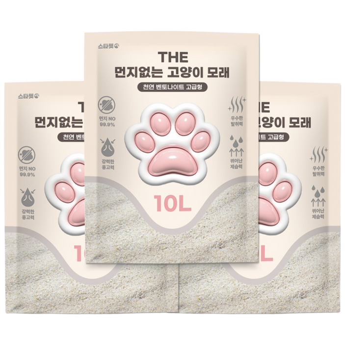 THE 먼지없는 벤토나이트 고양이모래, 무향, 1개, 30L