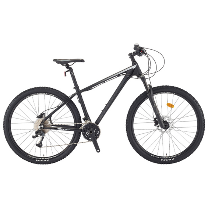 스마트자전거 테트라 7XX MTB 2024년 69.9cm(27.5인치) 33단 유압식디스크브레이크 입문용 미조립, 1개, 180cm, M사이즈 무광블랙