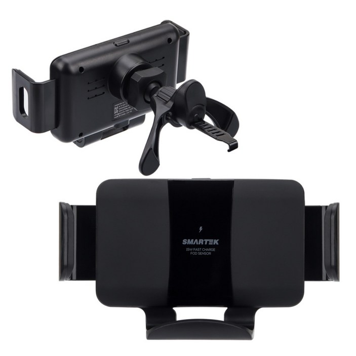 [SMARTEK] 15W 차량용 와이드(태블릿) 무선 충전 폴드 폴더블 스마트폰 거치대 ST-CDW1 Plus