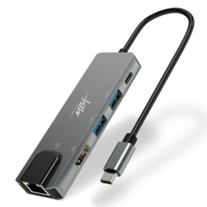 엠비에프 USB C타입 5in1 멀티허브 MBF-UC5IN1S