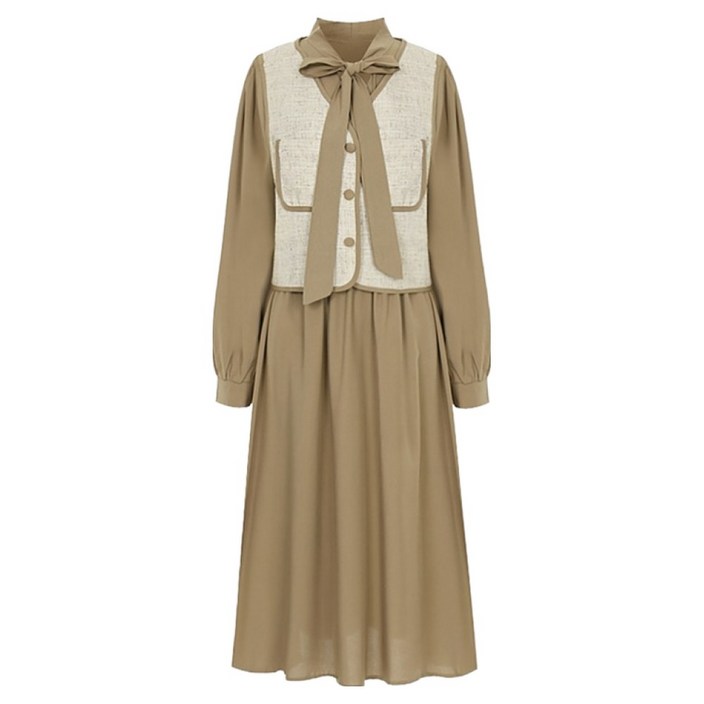 페이지플린 여성용 베스트리본원피스SET P4ASE011C