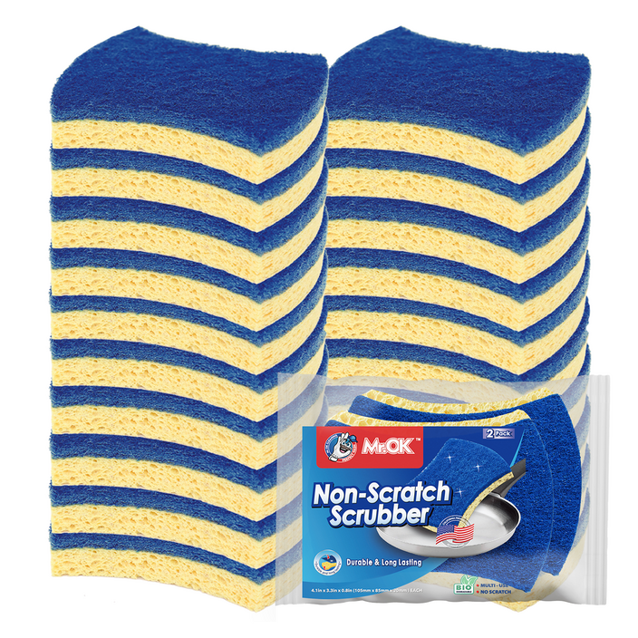 미스터오케이 논 스크래치 셀룰로오스 수세미, 2개입, 10개