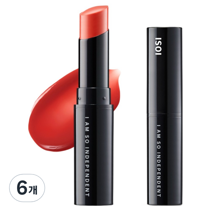 아이소이 립 트리트먼트 밤, 로지코랄, 5g, 6개