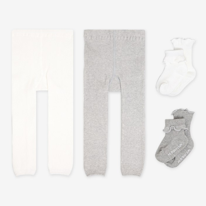 하이베이비클럽 아동용 러블리 타이즈 2종  양말 2종 세트