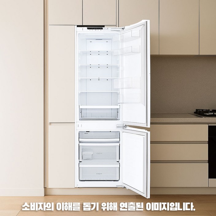 [LG전자] M272PR35BR 디오스 빌트인 콤비냉장고 2도어 상하형 273L 간냉식 색상:화이트 우경첩 전국무료배송