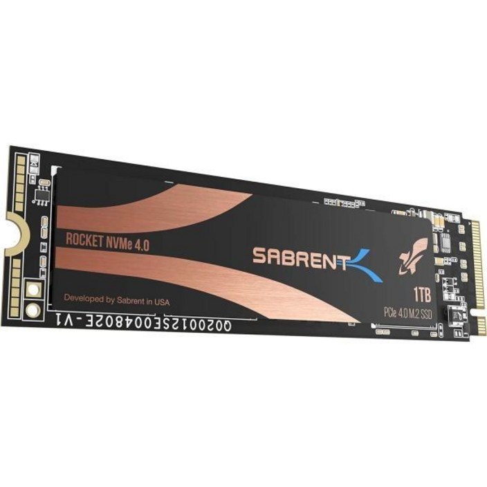 SABRENT 1TB Rocket Nvme PCIe 4.0 M.2 2280 내장 SSD 최대 성능 솔리드 스테이트 드라이브최신 버전SBROCKETNVMe41TB.