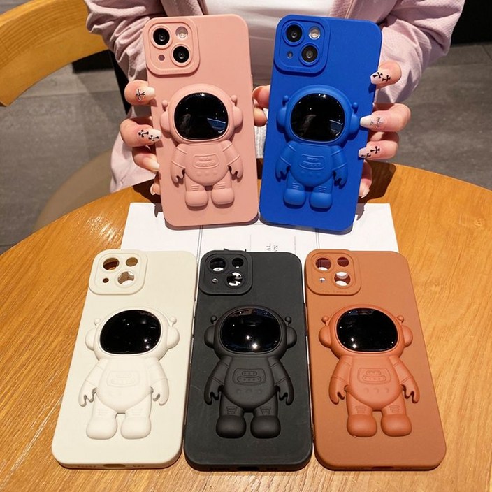 사은품/갤럭시 A시리즈 전기종 우주인 스탠드 거치대 슬림 단색 컬러 디자인 실리콘 젤리 핸드폰 케이스
