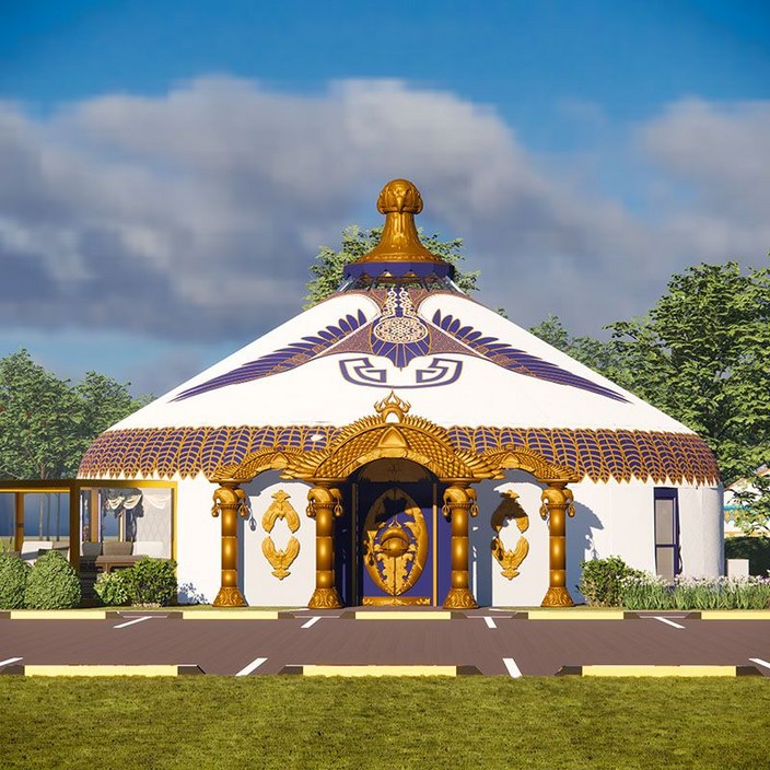 게르 텐트 카운티캠핑카 몽골 캠핑소품 감성캠핑소품 캠핑용 다용도 차박, E. 캔버스5m810인