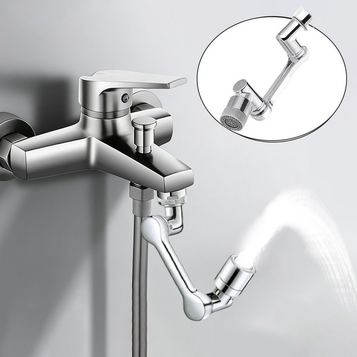 Vantibot 수도꼭지 회전식 튀김 방지 샤워기헤드 욕실용