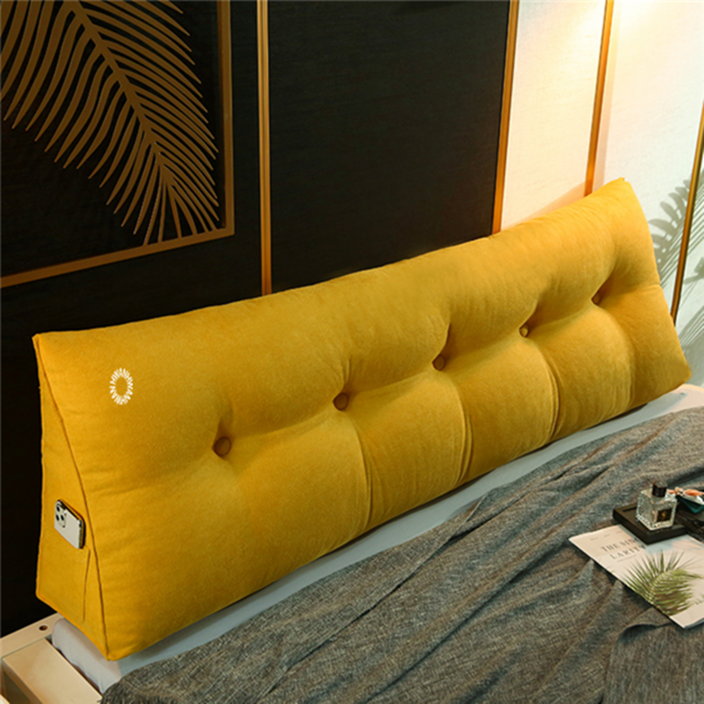 삼각 등받이 쿠션 침대 쇼파 대형 쿠션 허리 등 쿠션 소파 쿠션 소형 중형 대형 특대형, 머스타드