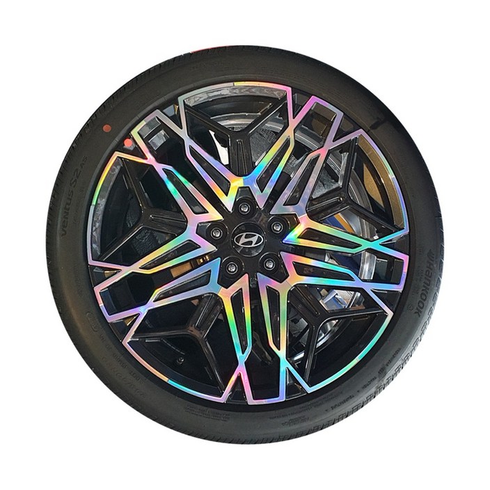 스킨엑스 그랜저 GN7 익스클루시브 20인치 홀로그램 휠스티커, 1개