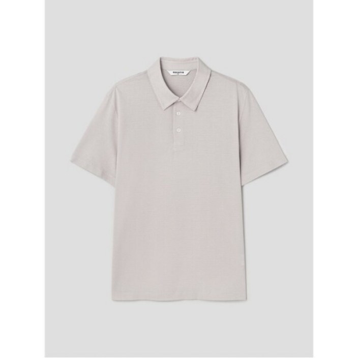 로가디스삼성물산 로가디스 코튼 혼방 스퀘어조직 반팔 칼라넥 티셔츠 베이지 RY5442P70A