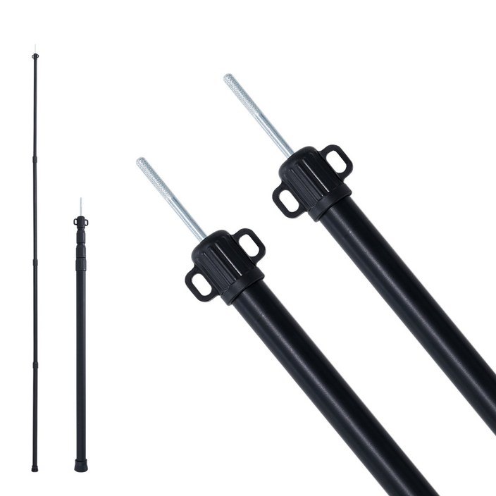 MOON LENCE 슬라이드폴대 타프 폴대 풀스펙 적용 4단무극조절 최대 지름 31mm 방풍 변형되지 않음 캠핑용품 부품 두랄루민 1세트, 1개