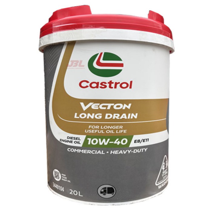 캐스트롤 벡톤 롱드레인 10W40 20L CK4 E8E11 연비절감형 100 합성 장수명 디젤 엔진오일 백톤, 10w40, 1개, 20L
