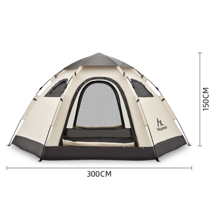 캠프 오토 원터치 텐트 타프 세트 캠핑 돔형 접이식, 에어매트리스세트-텐트(초대형5~8인용)