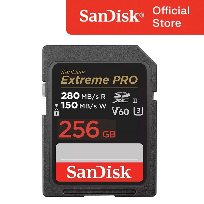 샌디스크 익스트림프로 SD 카드 V60 USHII U3 SDXEP, 256GB 샌디스크 익스트림프로 SD 카드 V60 USHII U3 SDXEP, 256GB