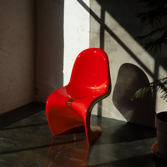 센소 유광 팬톤체어 카페 의자 식탁 의자 컬러 의자, 밀라노 레드, 1개