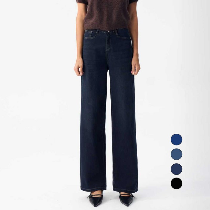 엘블로썸 여성 [숏,기본,롱] 스판 와이드 핏좋은 히든밴드 청바지