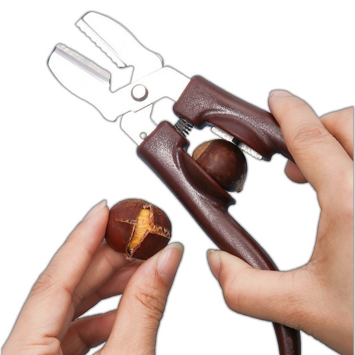 주니르 쉽고 편한 밤 칼집 가위 군밤 까기 기계, 1개, 브라운