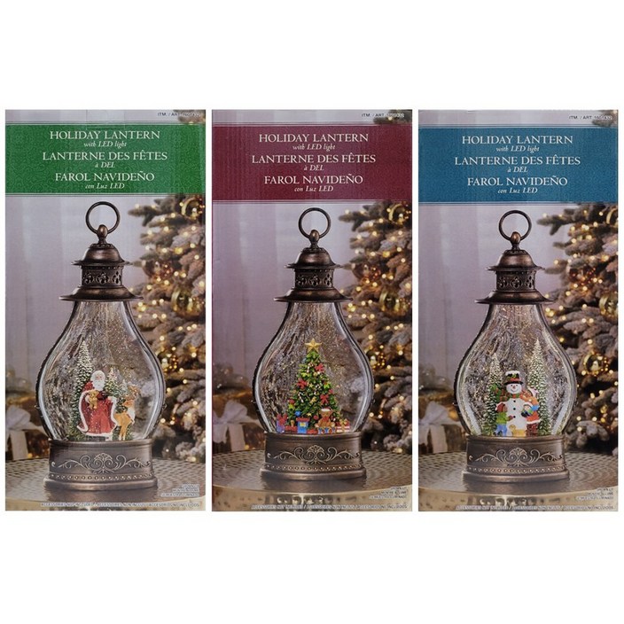 코스트코 홀리데이 트리 눈사람 산타 장식 LED 랜턴 / 크리스마스 조명 장식