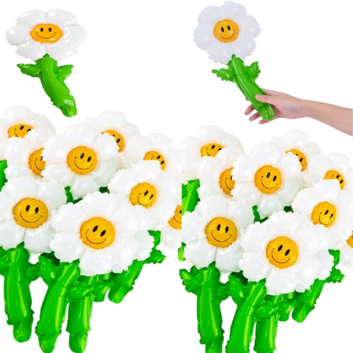 데이지 미니 쁘띠 한송이 스틱 풍선 10p 30p