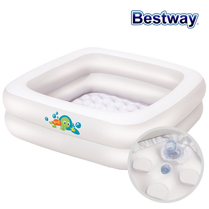베스트웨이 엠보싱 유아 사각 욕조 풀장 BW 51116