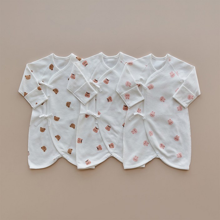 돗투돗 동물친구들 퓨어코튼 신생아 베냇가운 배냇저고리