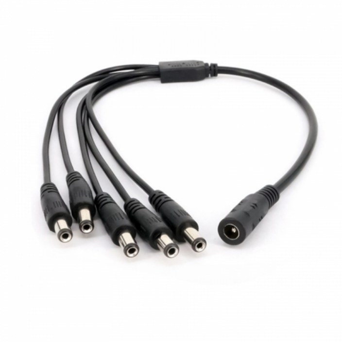 DC 전원 분배 케이블 - 1 to 5 분배기 - 5.5x2.1mm CCTV LED 카메라 호환