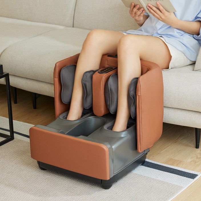 누가베스트 R모션스툴2세대 발마사지기 다리마사지기 종아리마사지에어 롤링 지압 온열리뷰이벤트중, 카멜브라운