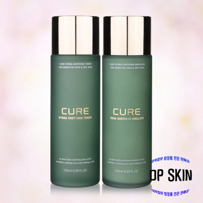 김정문알로에 큐어 하이드라 수딩 에멀젼 130ml 토너 130ml