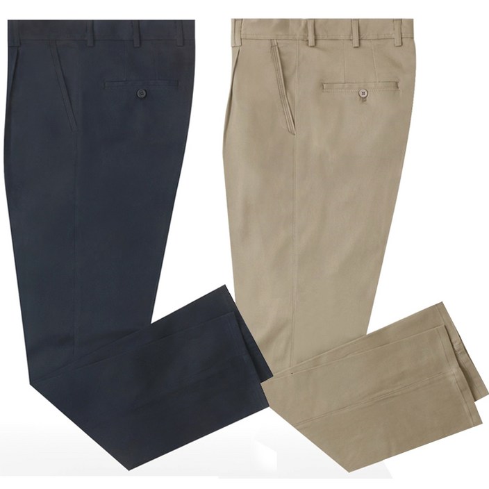 1+1 남자 캐주얼 면바지 남성 데일리 원턱 치노 바지 팬츠