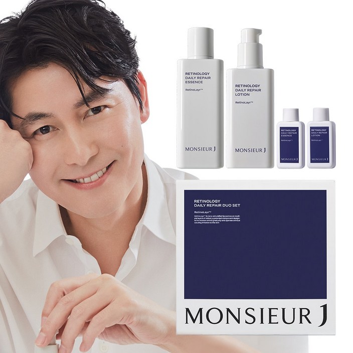 무슈제이 레티놀로지 남자 스킨로션세트에센스 스킨  로션  샘플2종, 1개