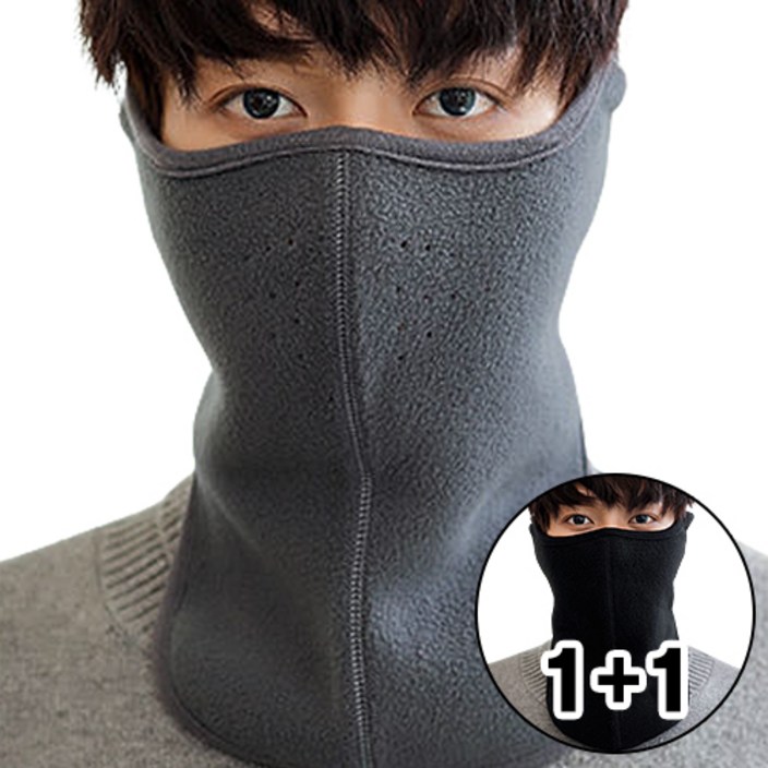 엠스타일 방한 올인원 마스크11 남녀공용 겨울 귀마개 고급 두꺼운 방풍 보온 스포츠 넥워머, 올인원마스크 그레이블랙, 2개, 1개 엠스타일 방한 올인원 마스크11 남녀공용 겨울 귀마개 고급 두꺼운 방풍 보온 스포츠 넥워머, 올인원마스크 그레이블랙, 2개, 1개