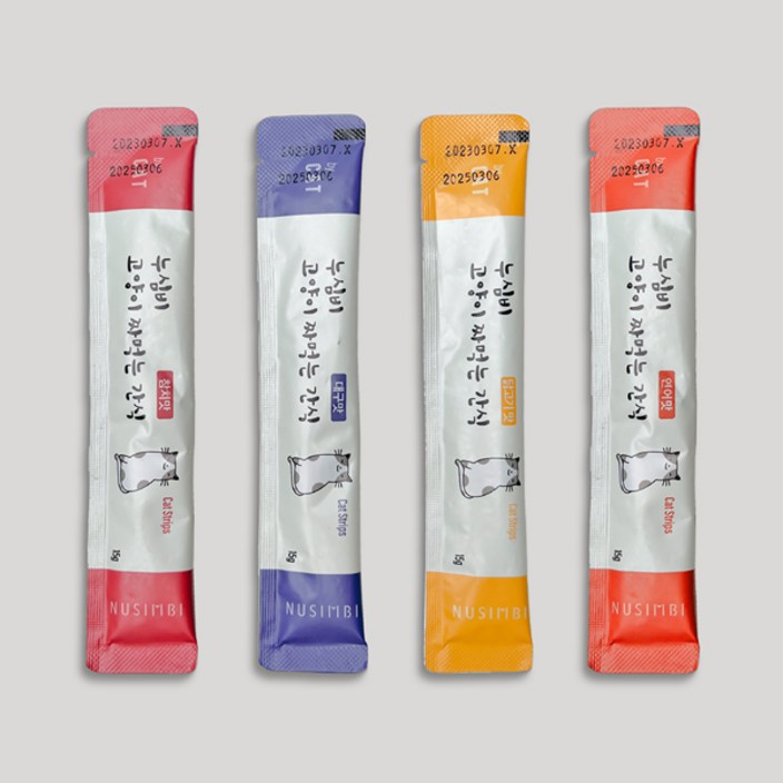 누심비 고양이 짜먹는 간식 길고양이 대용량 15g 3가지맛 90개, 90개참치맛30 닭고기맛30 대구맛30