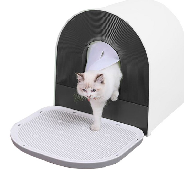 리빙공감 사막화 방지 고양이 모래 매트 화장실 발판, 1개, 그레이